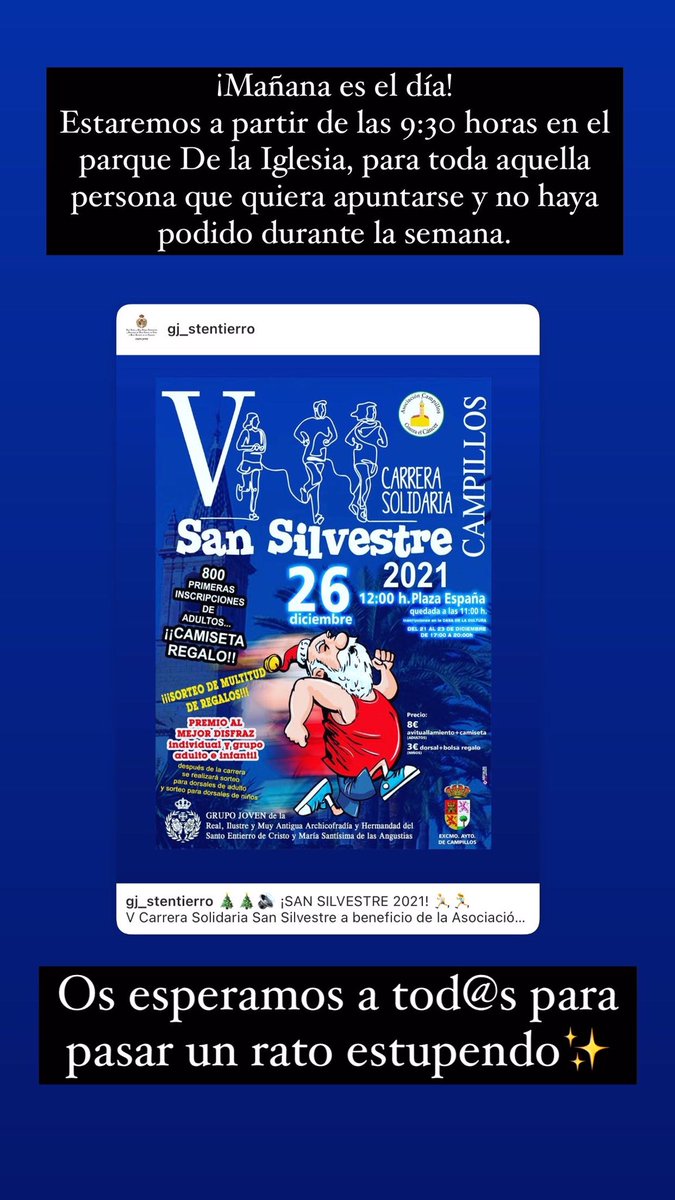 GJ_StEntierro's tweet photo. ¡Os esperamos con los brazos abiertos!
#sansilvestre #contraelcancer #campillos #santoentierro https://t.co/MngThEcPcv
