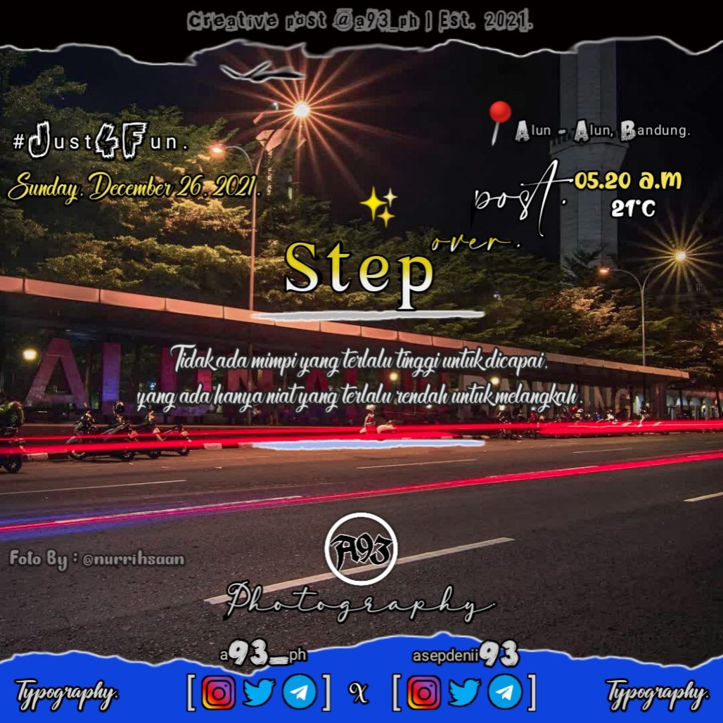 a93_j4f's tweet photo. Step Over

#stepover #alunalunbandung #a93 #a93photography #a93typography #just4fun #creativepost https://t.co/TCBVKOCWAz