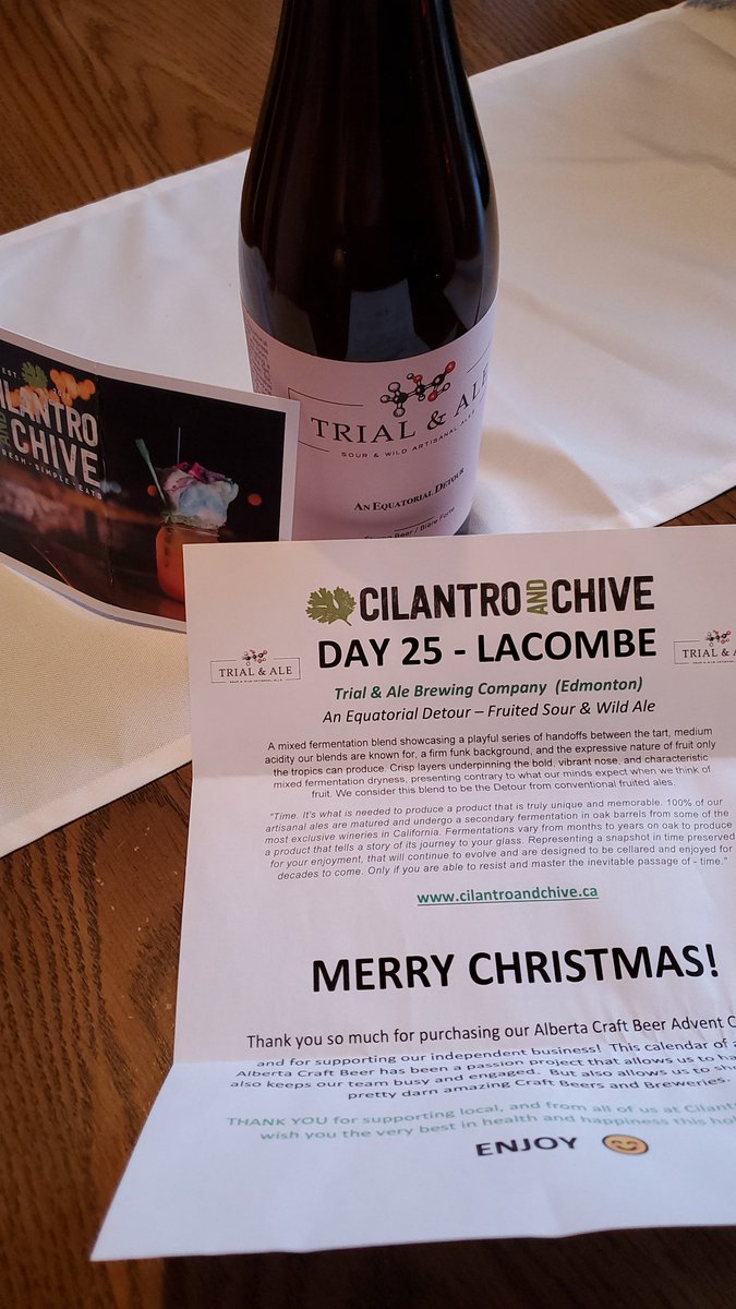MaskoWhat's tweet image. The final day for @cilantro_chive #beeradventcalendar is a doozy. Thank you for an awesome 25 days and thanks to all the breweries across Alberta that make this great beer 🍺