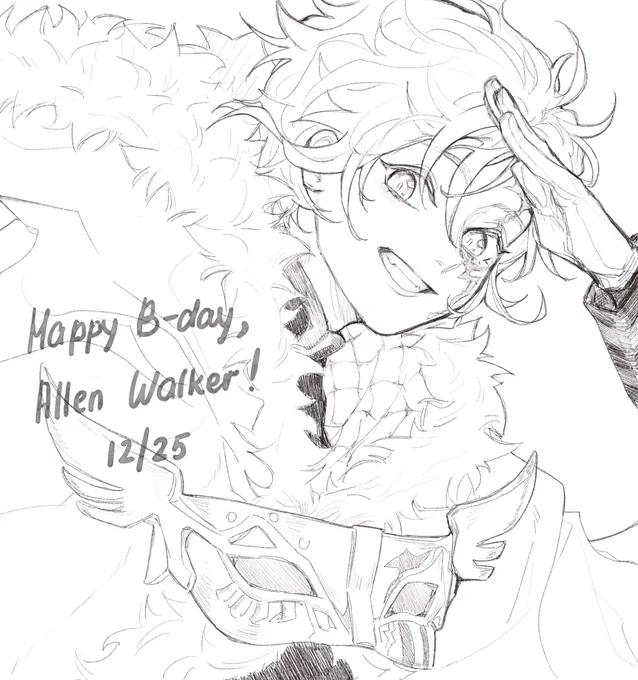 Better late than never😎
Happy Birthday, Allen Walker!🎂
And Merry Christmas!🎄

#dgrayman #Allenwalker 
#アレン・ウォーカー誕生祭2021 