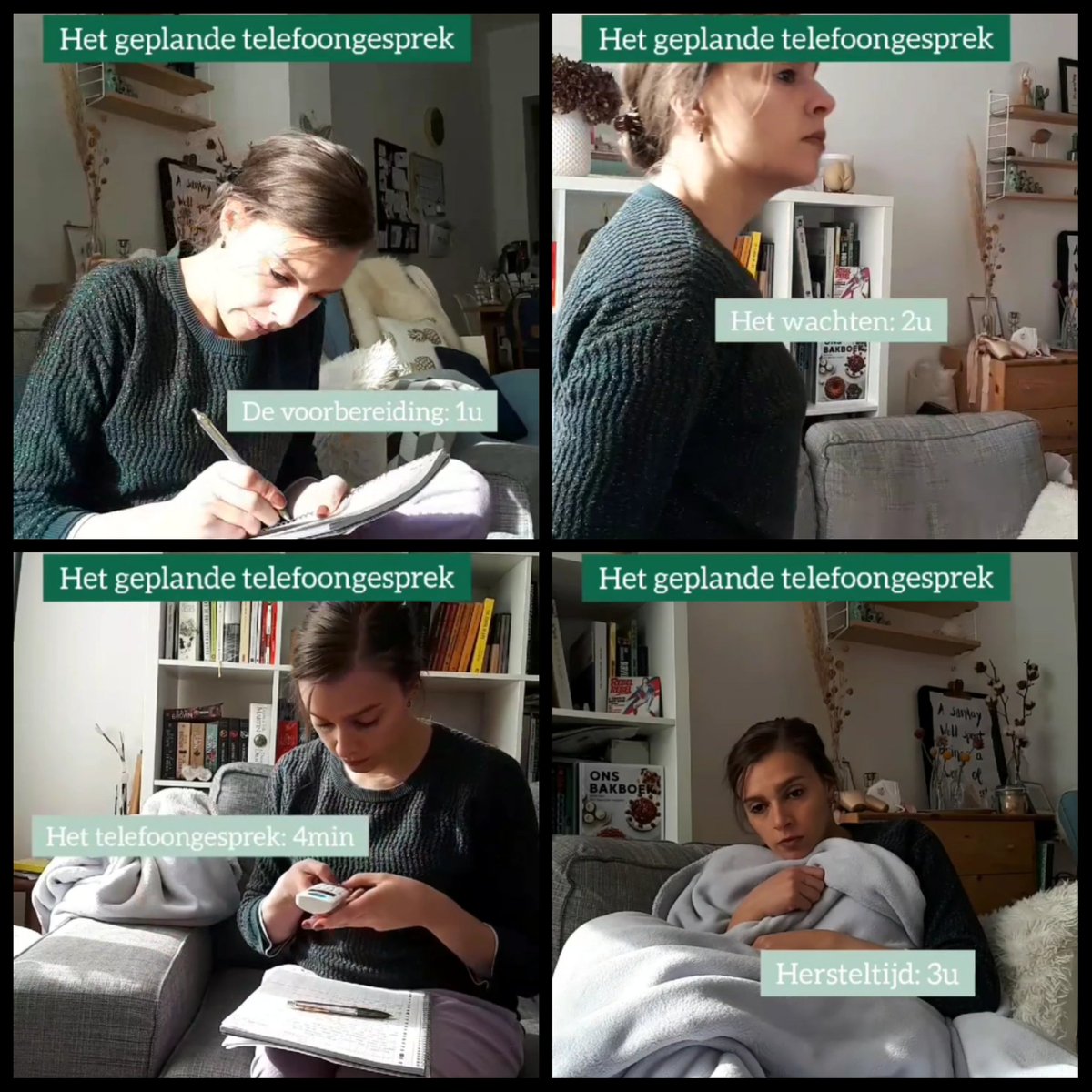 Monique84291562's tweet photo. Zo ziet het er helaas voor meerdere mensen met #austime uit
Het geplande tel. gesprek
- De voorbereiding, punten opschrijven
-Het wachten voordat het gesprek plaatsvindt
-Het daadwerkelijk gesprek
-Erna de hersteltijd, wat voor sommige enkele uren kan zijn https://t.co/UvIjCc2YKp