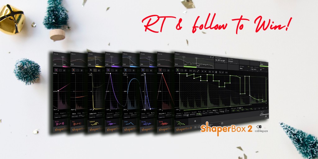 plugindeals's tweet photo. RT &amp; FOLLOW @plugindeals and @CableguysTweets to WIN the ShaperBox 2 Bundle offered by Cableguys 🎅 

https://t.co/lwHZRRGORi 🎄 

1 Winner chosen Jan 3 https://t.co/zgOCGHmfVt