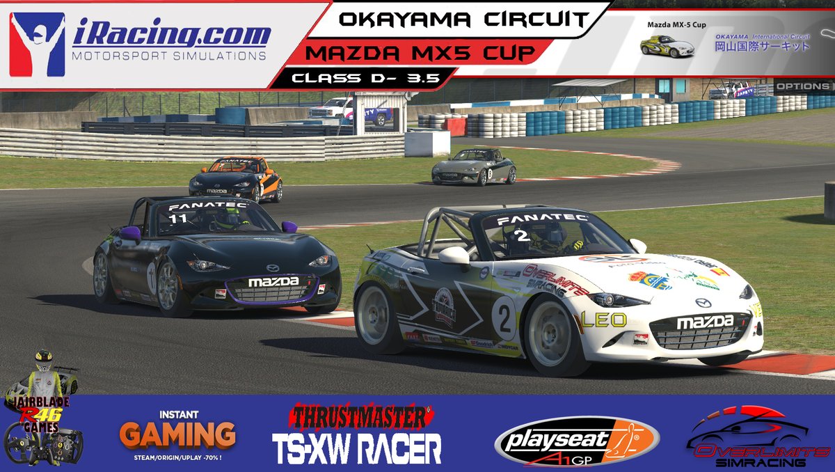 Volvemos a Iracing! 6 años depués regresamos al simulador mas conocido de todos. Aqui os dejamos una de nuestras primeras carreras:

IRACING VR - LICENCIA  D 3.5 - MAZDA MX5 CUP - OKAYAMA CIRCUIT youtu.be/66JbvCaAXQE a través de <a href="/YouTube/">YouTube</a>