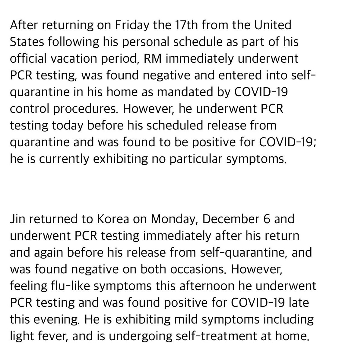 trustyourbts's tweet photo. My late Christmas wish for Namjoon, Jin and Suga
To take good care of themselves and get well soon 💚

*from weverse https://t.co/G88CZoDN1U