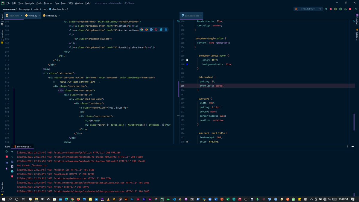 dev_savvi's tweet photo. Built with django. E-commerce site with a dashboard and custom CMS (work in progress). No need for manual calculations. All your business pipeline managed in one place.
@ella_ametsi @AnnorCode #100DaysOfCode #FullStack #Python #Django #ecommerce #webdeveloper #Analytics https://t.co/7coSs0I6T8