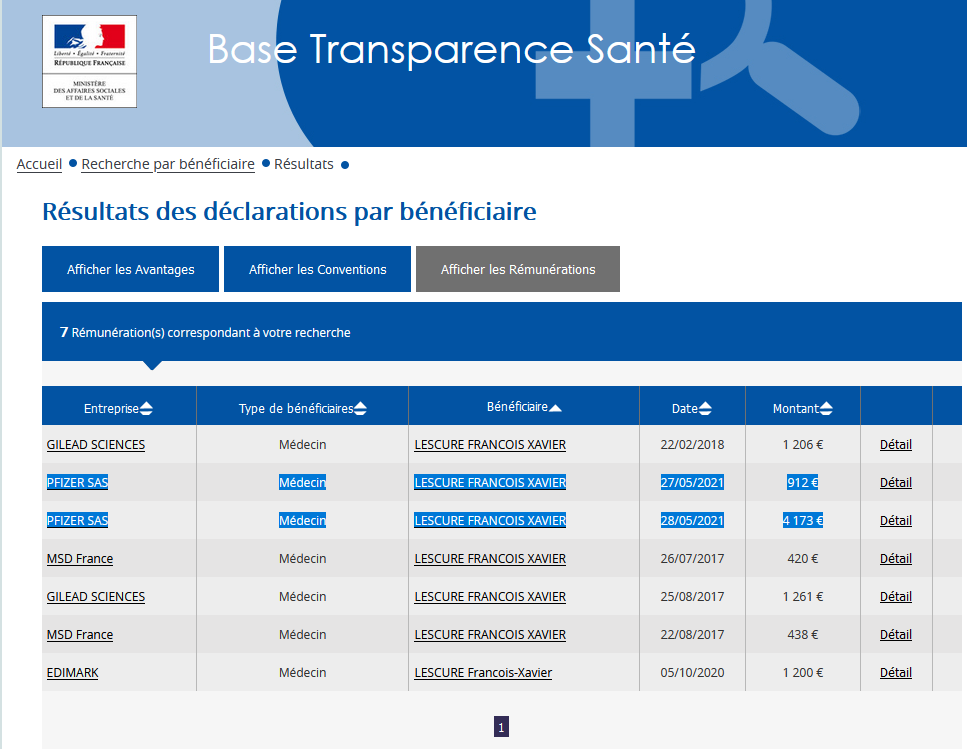 seb_grayou33's tweet photo. Je cherche à comprendre, pouvez-vous m'éclairer ? En mai il perçoit des rémunérations du 27 et 28 Mai de PFIZER alors qu'il est "Conseiller en charge de la lutte contre la Covid-19" au Ministère de la Santé et des Solidarités ? Aucun Problèmes ??? 😱😱 @idrissaberkane  @DIVIZIO1 https://t.co/LCvmDoZ94t