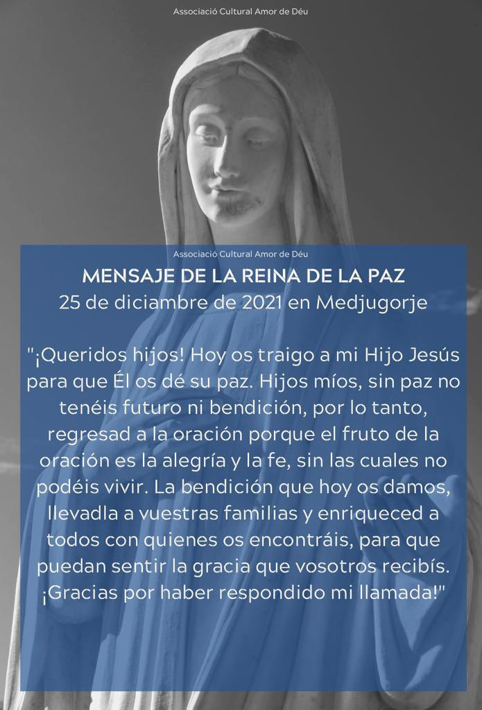 Medjugorje_ES's tweet photo. Mensaje del 25 de diciembre de 2022 en Medjugorje. 🙏🏻❤️ https://t.co/gvzOtU4RCK