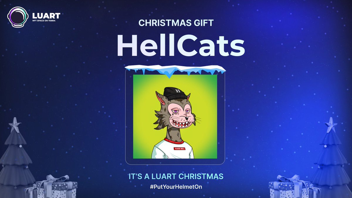 luart_io's tweet photo. 🎄A Luart Christmas Day 7🎄

Before the last day of Christmas ends a special treat from our premier mint partners @HellCatsNFT ✨

Details on how to enter below👇 https://t.co/9tLn3qyRMv