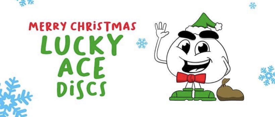 luckyacediscs's tweet photo. Merry Discmas from our Lucky Ace family to yours! β οΈ π
π½
.
.
.
#luckyacediscs #merrydiscmas #teamluckyace #discgolf https://t.co/9lojFlcjJZ