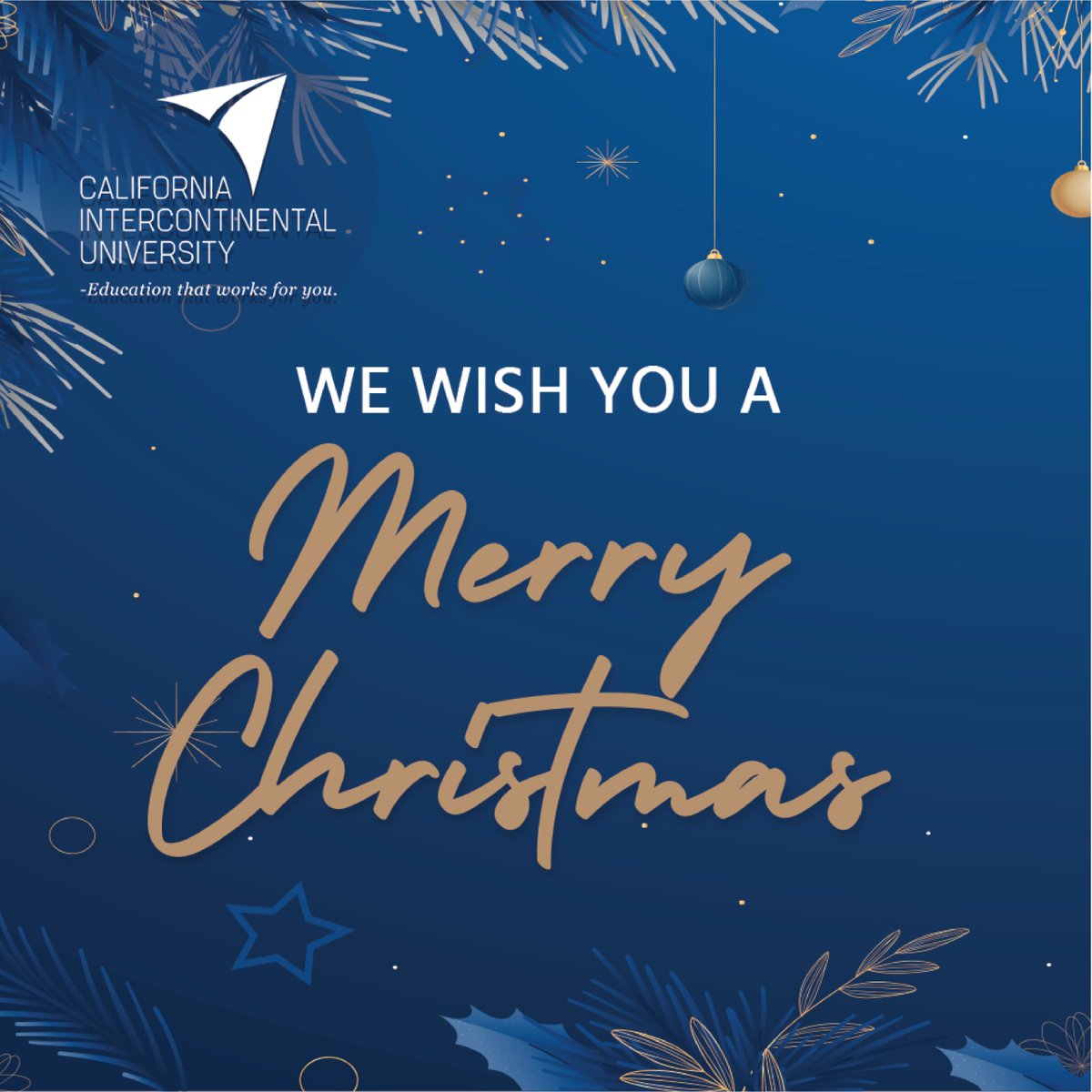 CalUniversity's tweet photo. The main idea of Christmas is loving each other. Let's take a moment to spread some love with our families and friends.
The CIU team wishes you a Merry Christmas!
#CIU #CalUniversity #University #OnlineEducation #Christmas #MerryChristmas #UniversityLife https://t.co/XoC7KudNmA