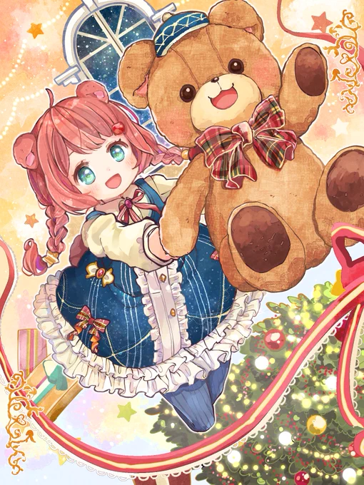 君と手を繋いで🧸🎄
#イラスト 