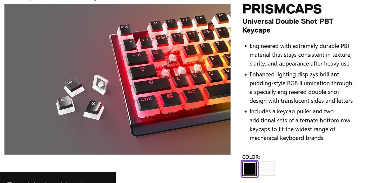 boston0617's tweet photo. @SteelSeries This might not be much of an ask, but some black Prismcaps for my Apex 7 (not the TKL version). Already have Arctis 5's, Apex 7, QcK Prizm reversible mousemat, and Rival 600, so I think I'm good on hardware :) . https://t.co/HjvSxu0Bfw