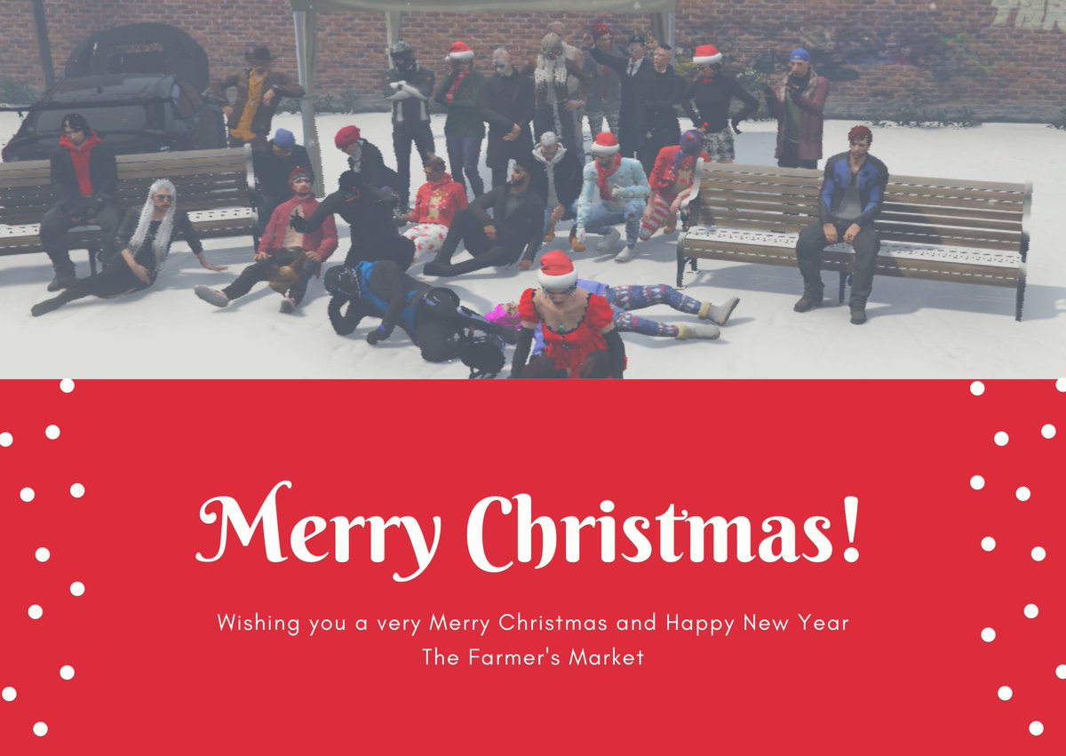 smx021's tweet photo. Merry Christmas from No Pixel Farmers Market! Photo edit: @SneakersStreams 

@Lord_Reigos @Sun_Bae_8 @Aruiteru @infinity4394 @SnowKrowe @CowsMooingNSuch https://t.co/H976blDdLo
