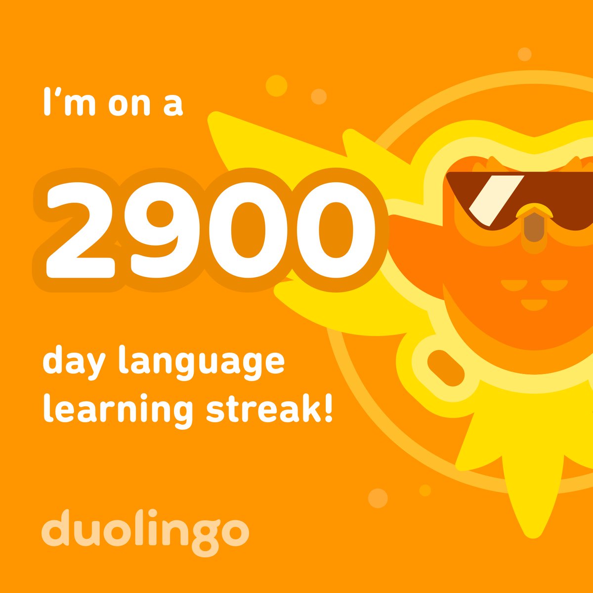 My 2900th day of <a href="/duolingo/">Duolingo</a>  happened to coincide with Christmas. Merry Christmas and Happy Holidays all!