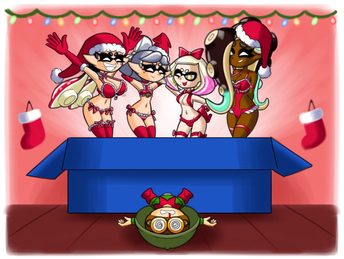 Squid Sister Squidmas #7 The 4 idols wish you all a Merry Squidmas! 