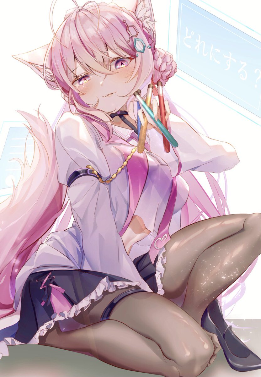 博衣こより 「#こよりすけっち#holoX 実験開始 」|水ラピのイラスト