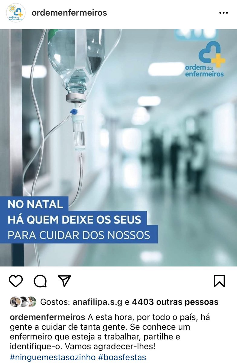 Farto desta narrativa de que os enfermeiros são ótimas pessoas porque trabalham no natal…. É o meu trabalho. Não quero que me agradeçam, quero que me paguem um ordenado justo.