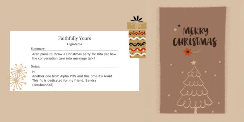 ginchag's tweet photo. Faithfully Yours
#Arankita | 2.4k | rated G | Christmas gift for @ceruwrites 🎁 

Really, what would Aran do without his friends help? 

#haikyuufic #aboverse #arankita #christmasfic

https://t.co/p0fDIBy5kk https://t.co/p2W4C2ePiI