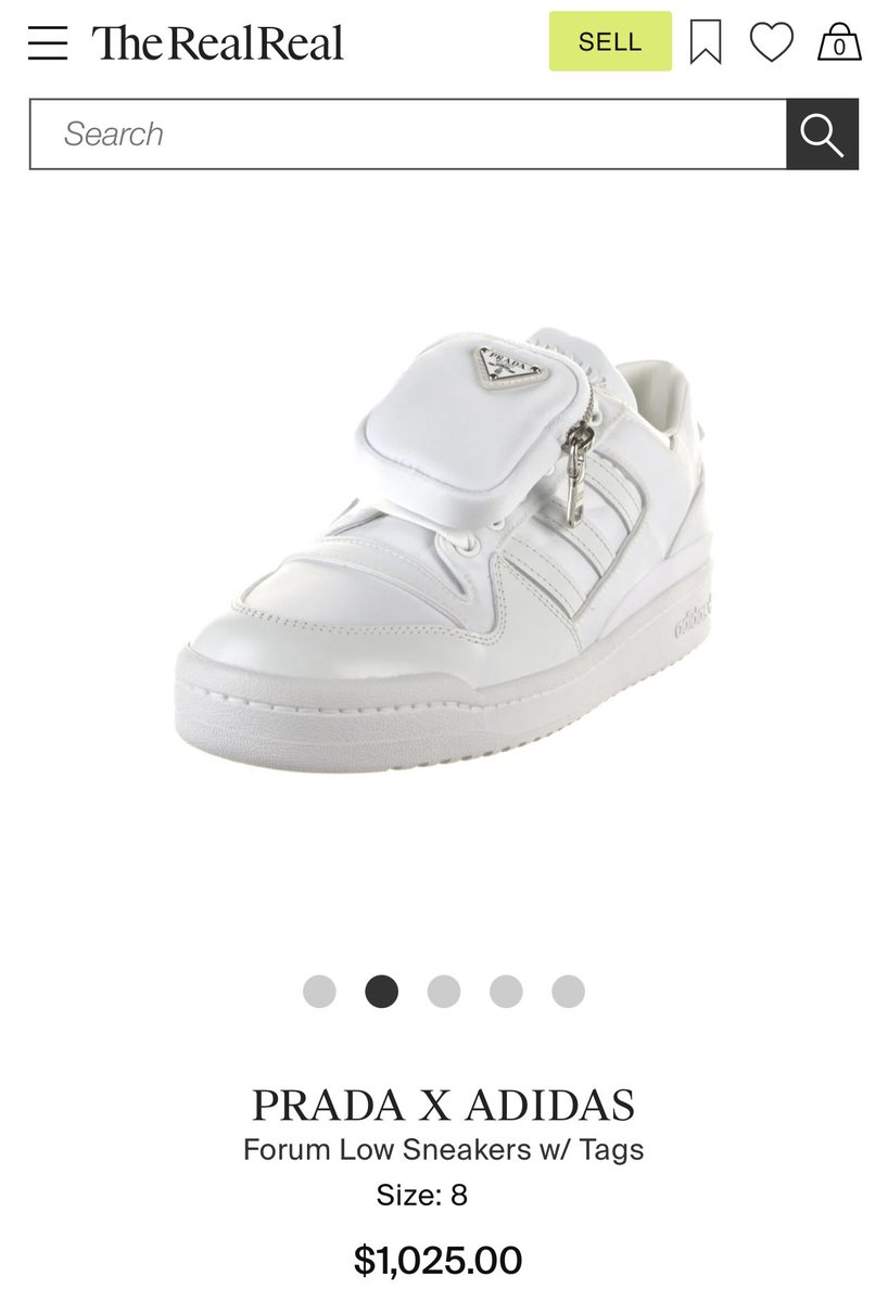 NYDoorman's tweet photo. Lol what influencer got the unreleased Prada adidas forum lows gifted and sold them to the real real https://t.co/VWIkhJLAJs