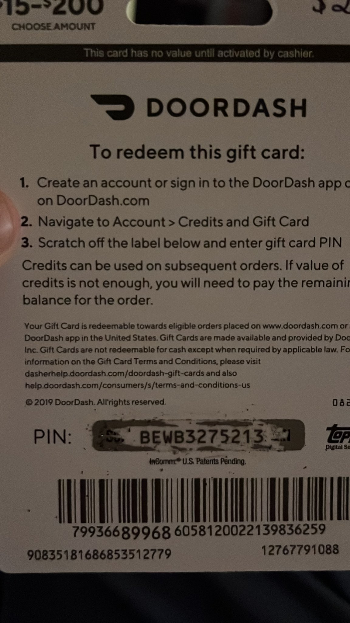 DoorDash Gift Card