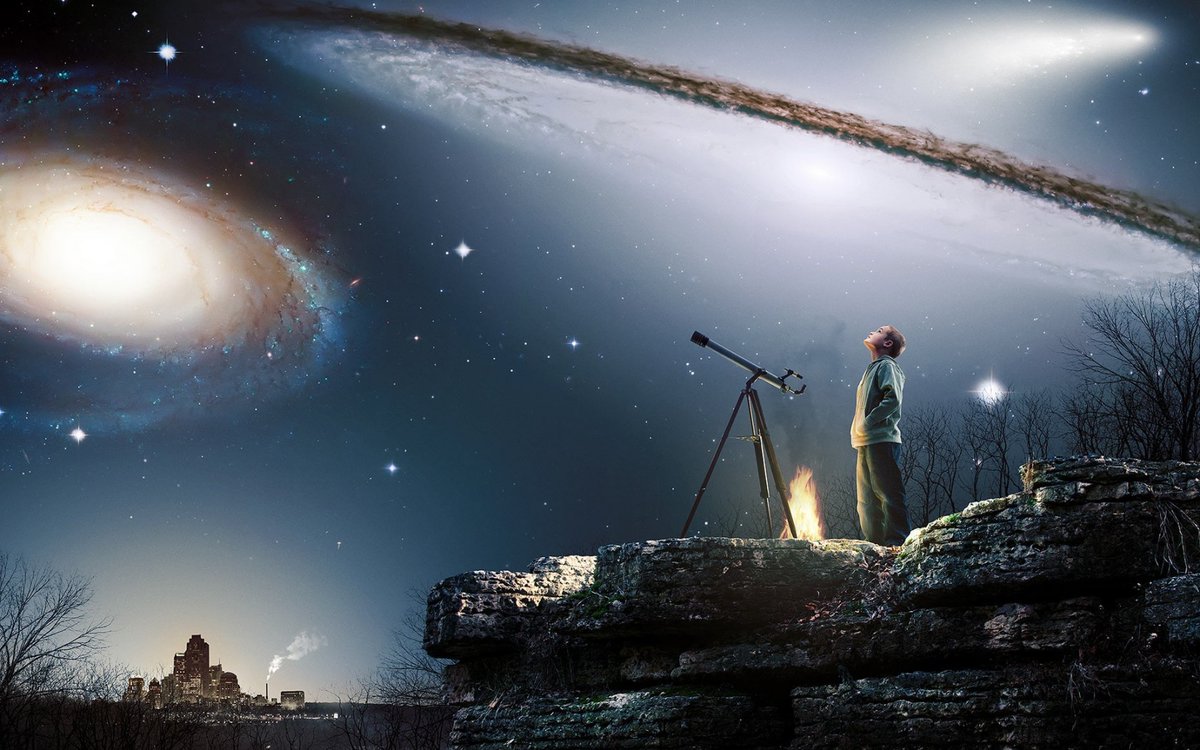 Наблюдать будущий. Наблюдение за звездным небом. Астроном с телескопом. Древние люди и космос. Звездное небо телескоп.