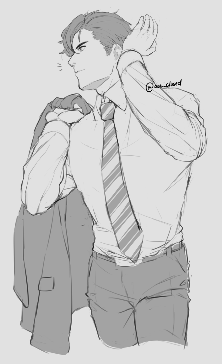 ace_closed's tweet photo. [OC] Rich looks at mirror before going out to work sort of pretty https://t.co/LTpC9rIOQC