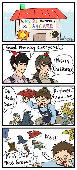 Merry Christmas!!! :D
Hope you guys have (or had) a wonderful Christmas!!!

(Sorry, this comic is extremely rushed; I had a busy week, so I am really exhausted but hope you enjoy it nonetheless)
#Christmas #Christmas2021 #Godzilla #GodzillavsKong #ゴジラ 