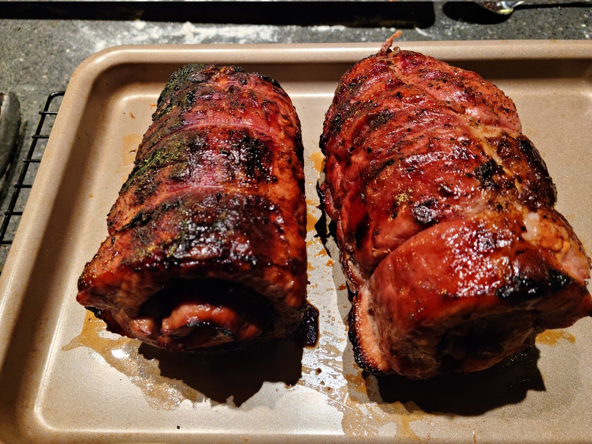 nikgregory's tweet photo. Christmas roast pork loin https://t.co/R4UhT07KBD