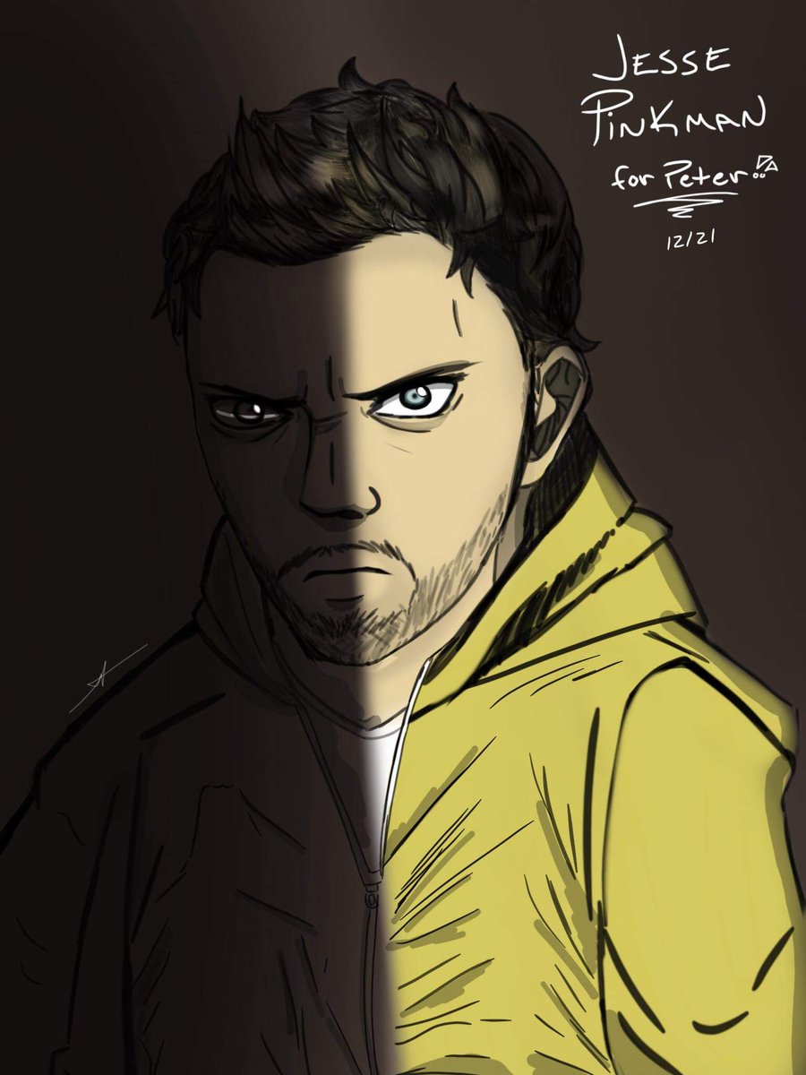frank_frankp's tweet photo. @aaronpaul_8  my sister drew this for me for Christmas sick https://t.co/96S2HhNki9