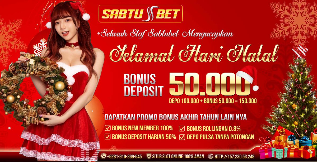 AyuRodiah4's tweet photo. Join Di Sabtubet bosku situs Slot dijamin 90% Gacor dan dapatkan banyak promo :
- Bonus Natal &amp; Tahun Baru 50ribu
- Bonus New Member 100%
- Bonus Depo Harian 50%

📲DAFTAR : https://t.co/raYtALlw03    
📲WHATSAPP : +62819-1086-9645 https://t.co/JKvTlnsOaL