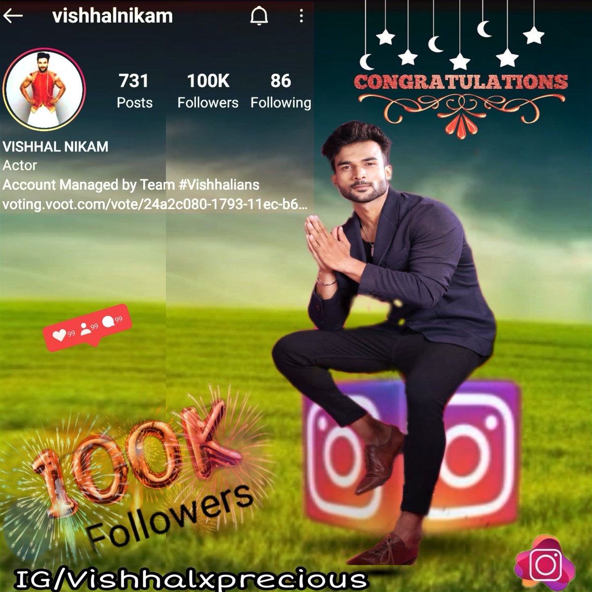soft_hearted_'s tweet photo. Congratulations @vishhal_n for 100k followers on Instagram !!!

Many more to come.. ♡♡

#BBM3UltimateWinnerVishhal https://t.co/U3I6w6JTZr