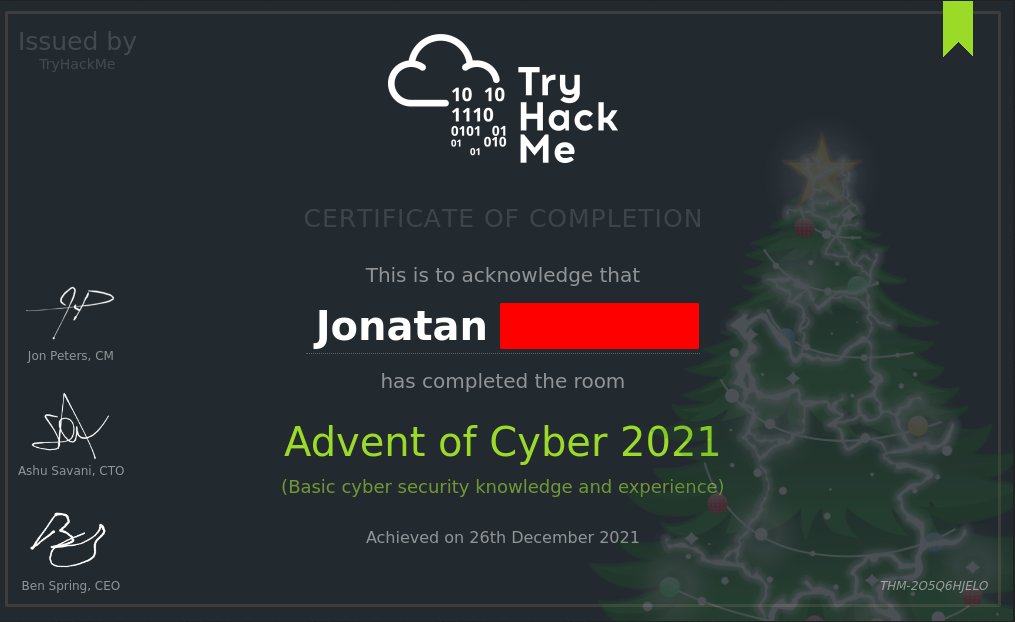 trickstersec's tweet image. Lots of fun and learning in this past 25 days, I just completed Advent of Cyber 3!
Thank you @realtryhackme
#tryhackme #infosec #adventofcyber3