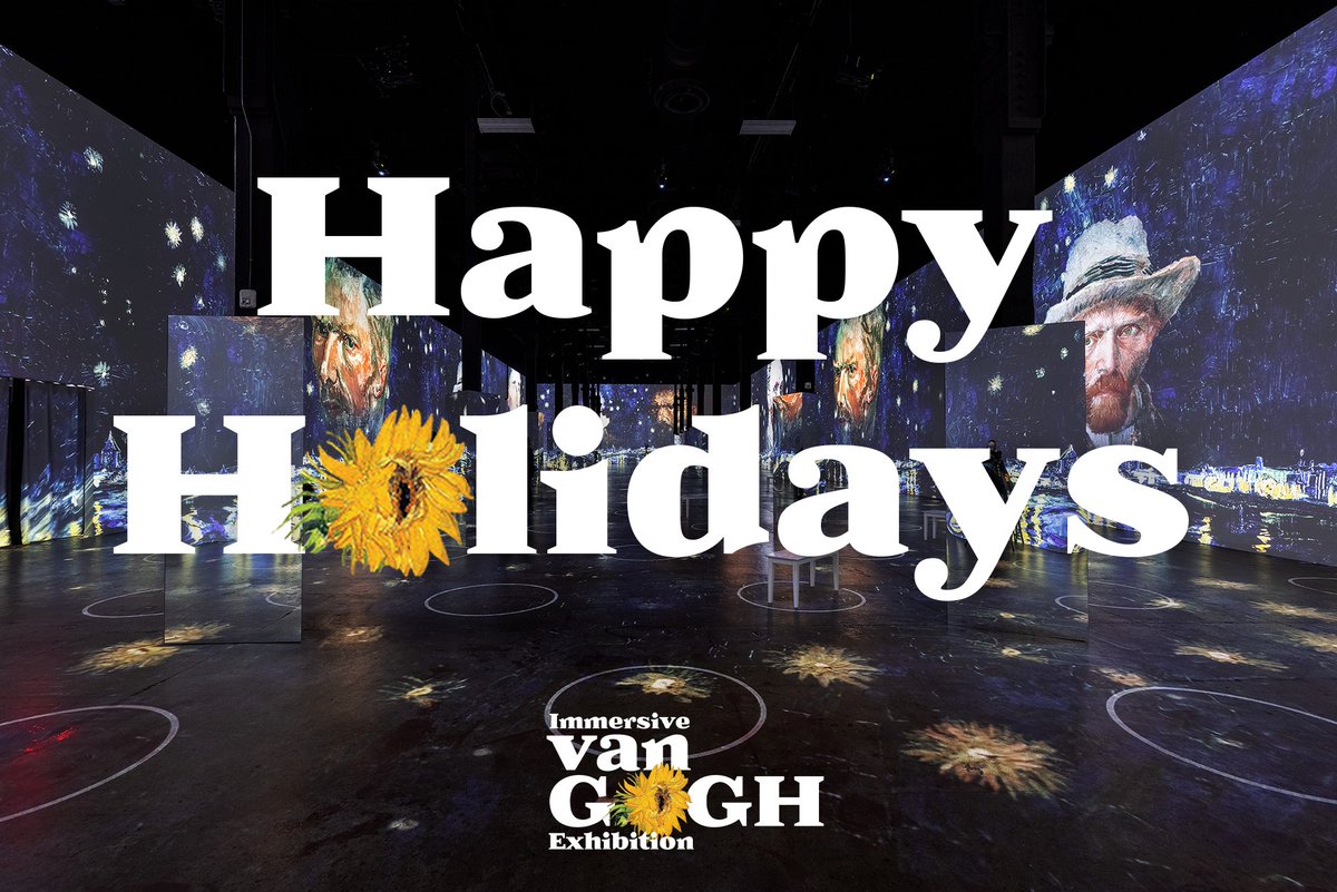Vangoghkc's tweet photo. Happy Holidays from Immersive Van Gogh! 🎅 We wish you all a joyous time, filled with laughter and love with your friends and family. 

#ImmersiveVanGogh #Holidays #HoHoGogh #LighthouseImmersive #VanGogh https://t.co/YZ90RYkdgp