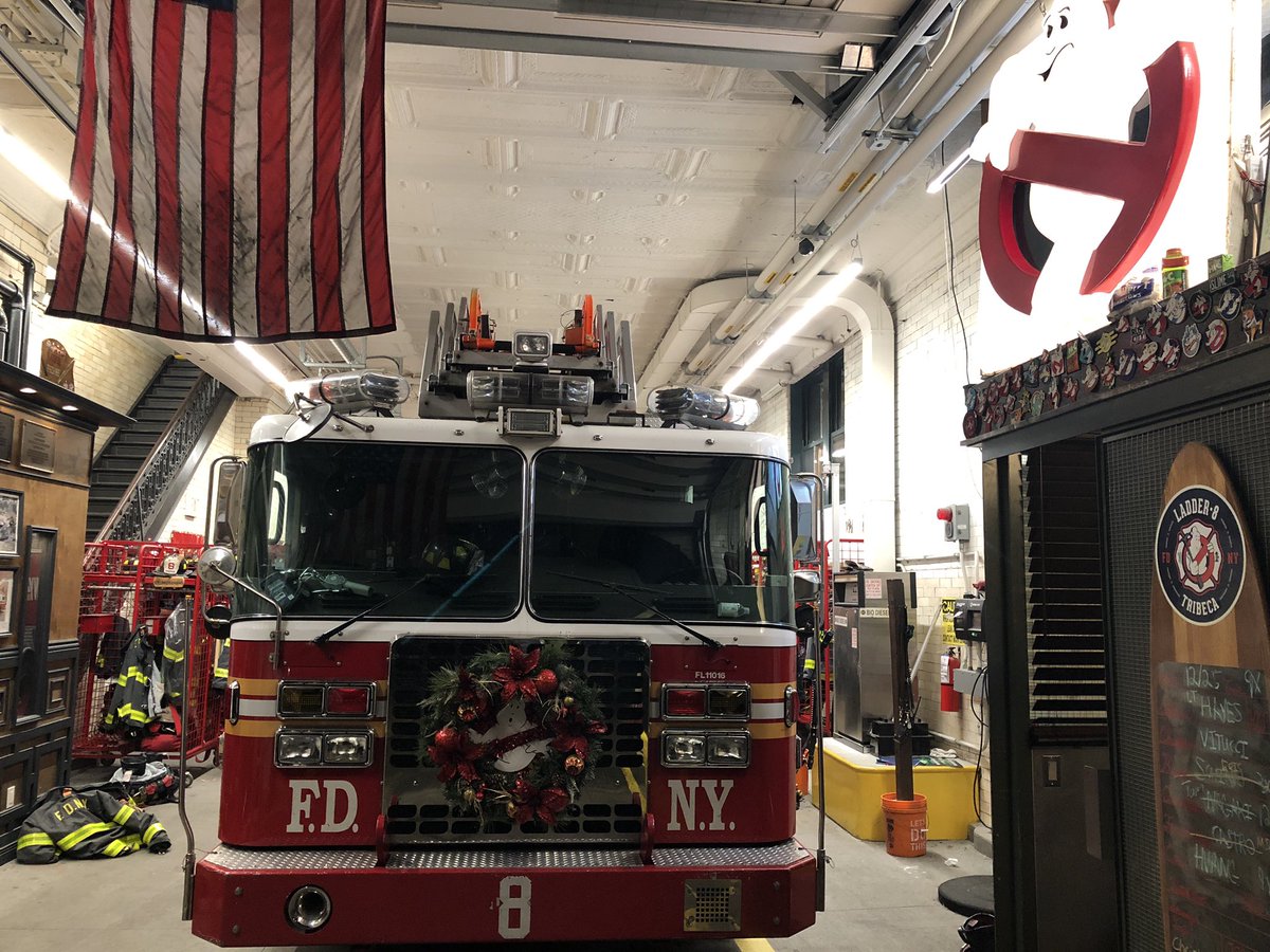 Butch1306's tweet image. Thanks for letting us in to see the #Ladder8 fire station @FDNY. Really enjoyed the @Ghostbusters throwback - and have now got the tee shirt. #NewYork @caroe3009
