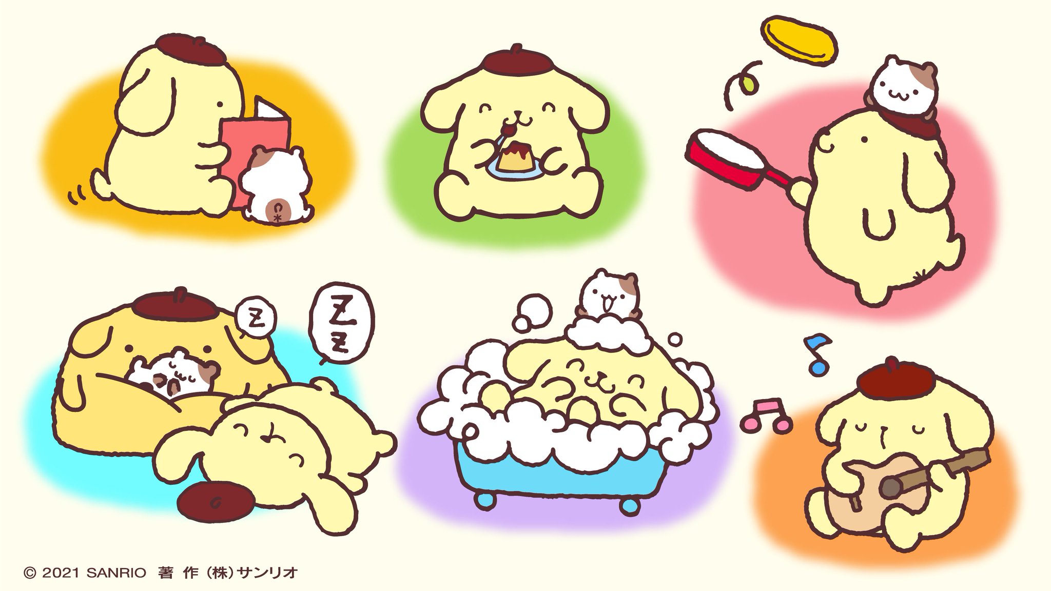 夜ふかしシリーズ♡ポムポムプリン 巨大ポムポムプリンが渋谷と中野に出現！ ポムポムプリンと
