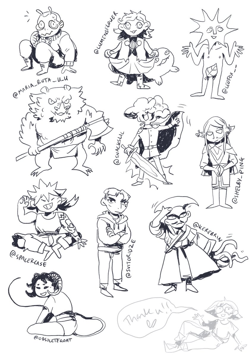 been pretty busy lately w work but drew a few lil things for some ppl on here that I respect v much… if u see this I hope u had a wonderful holiday period