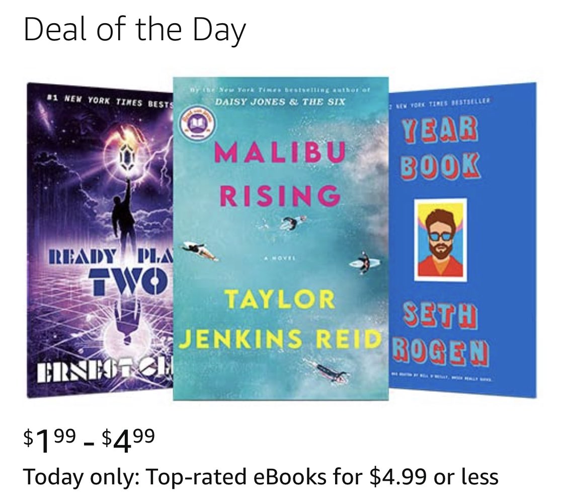 I don’t think anyone who actually read “Ready Player Two” would describe it as top-rated. Furthermore $1.99 is way too much to pay for it… https://t.co/bUrF2ivbyV