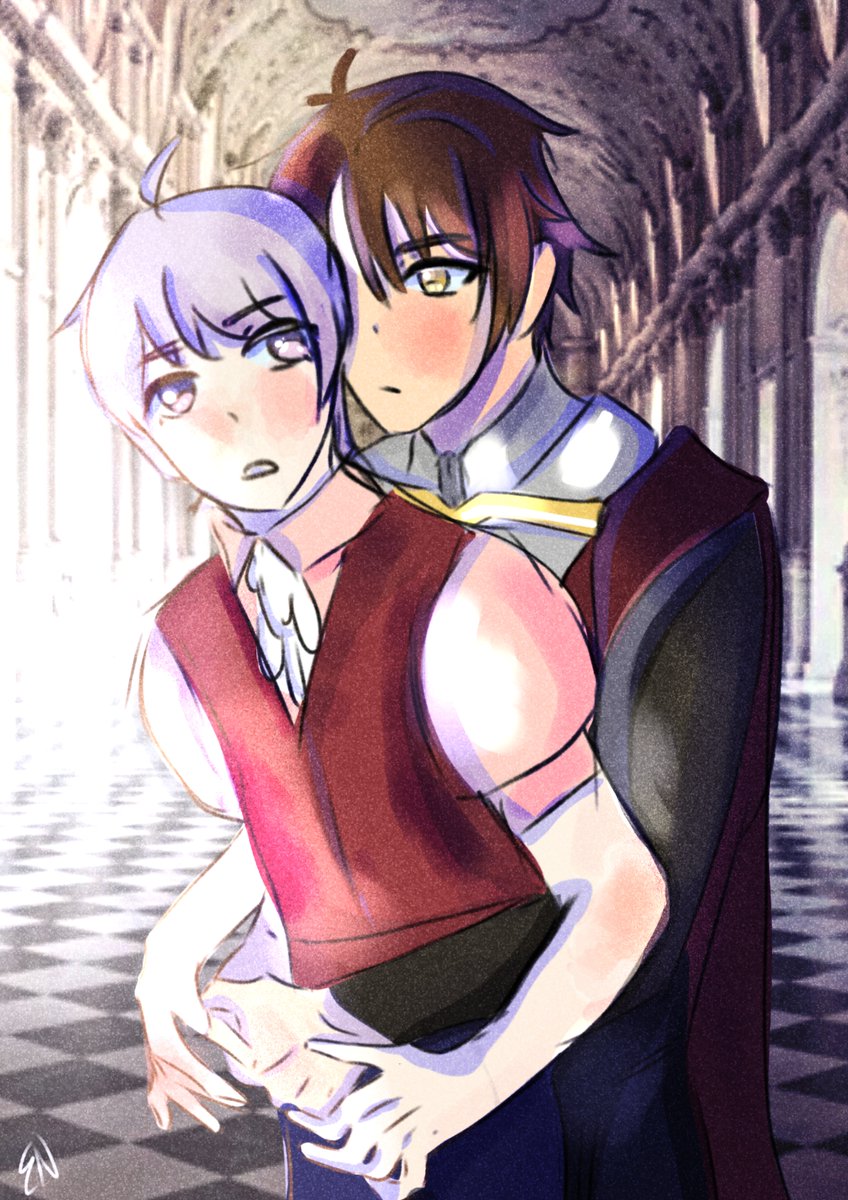 incorrect_i7twt's tweet photo. hi hi @Nagihiko_dayo~ 
I was your secret Santa this year!! here's my attempt at royal advisor and knight ryuusou lmao i hope you like it!!
#i7ss21 https://t.co/HhYBRDFsKa