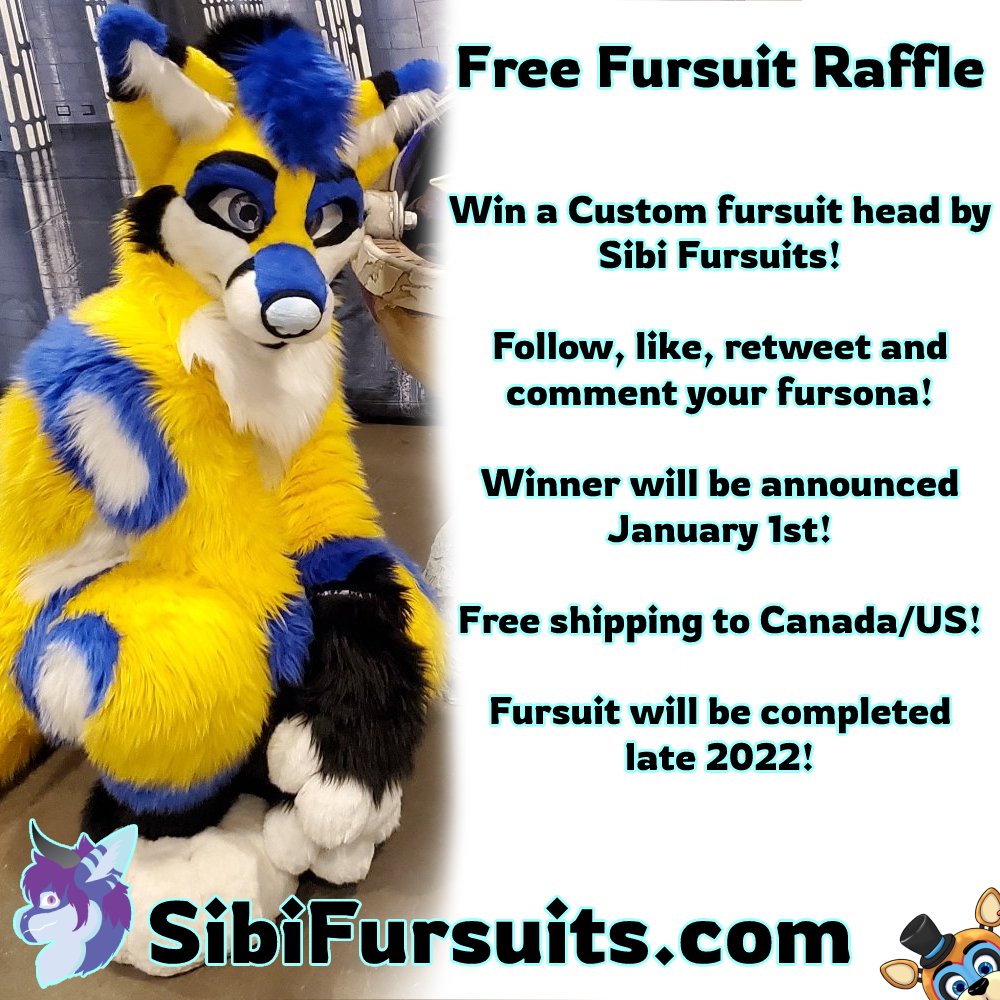 Merry Christmas! To celebrate the holidays I am doing a free #fursuit raffle! Be sure to follow, like and retweet!

Canadian and US peeps will get free shipping!