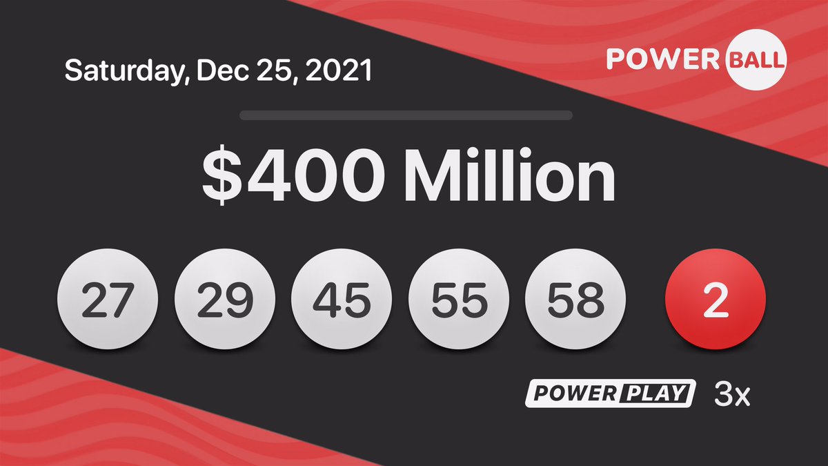 #Powerball results are in. Here are the winning numbers for tonight, Saturday, Dec 25.

#lottery #lotto #jackpot https://t.co/PrgY0XFthy