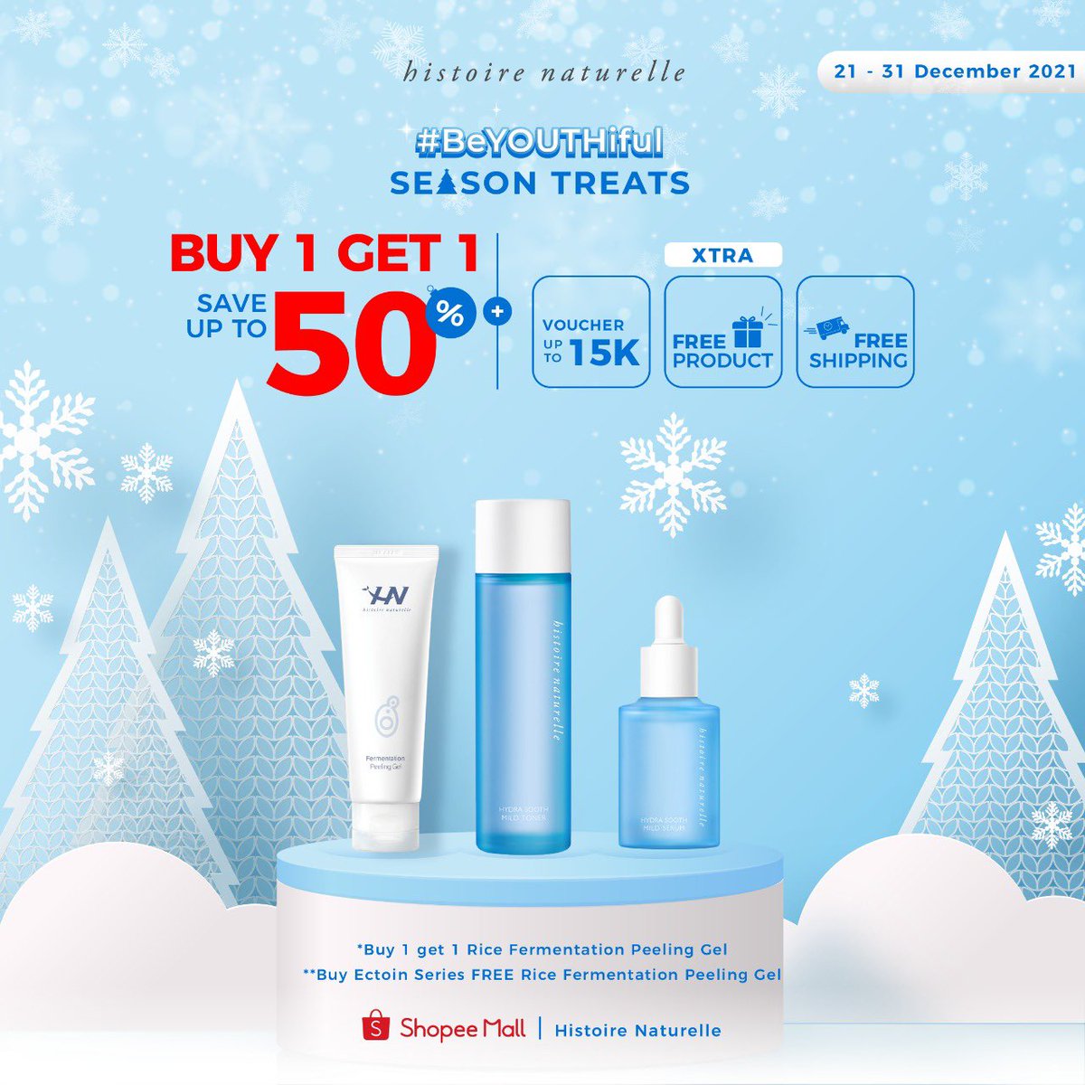 antariksakita's tweet photo. New Skin Resolution with @HN_Indonesia
New Year ready to be more Glowing✨✨

Ada #BeYOUThiful season treats kamu bisa dapetin Buy 1 Get 1, Save up to 50% + Extra Voucher 10k pake kode “HISTTWIT1” sampe 31 Desember 2021 🥳

Yuk cuss klik linknya
https://t.co/0b4LtaHrwq https://t.co/U3ycNMRYEB