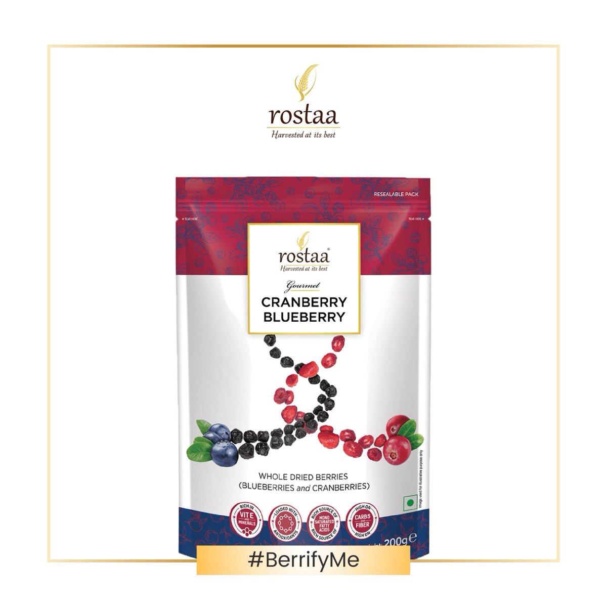 WorldOfRostaa's tweet photo. The Rostaa Cranberry Blueberry Fusion promises health & taste with every bite. Order now and enjoy the taste.
To order - Visit our website: https://t.co/mXmiqs3wHy
#BerrifyMe #Rostaa #Rostaadryfruits #WorldofRostaa #OrderNow #Dryfruits #Superfoods https://t.co/1i8UngFVmO