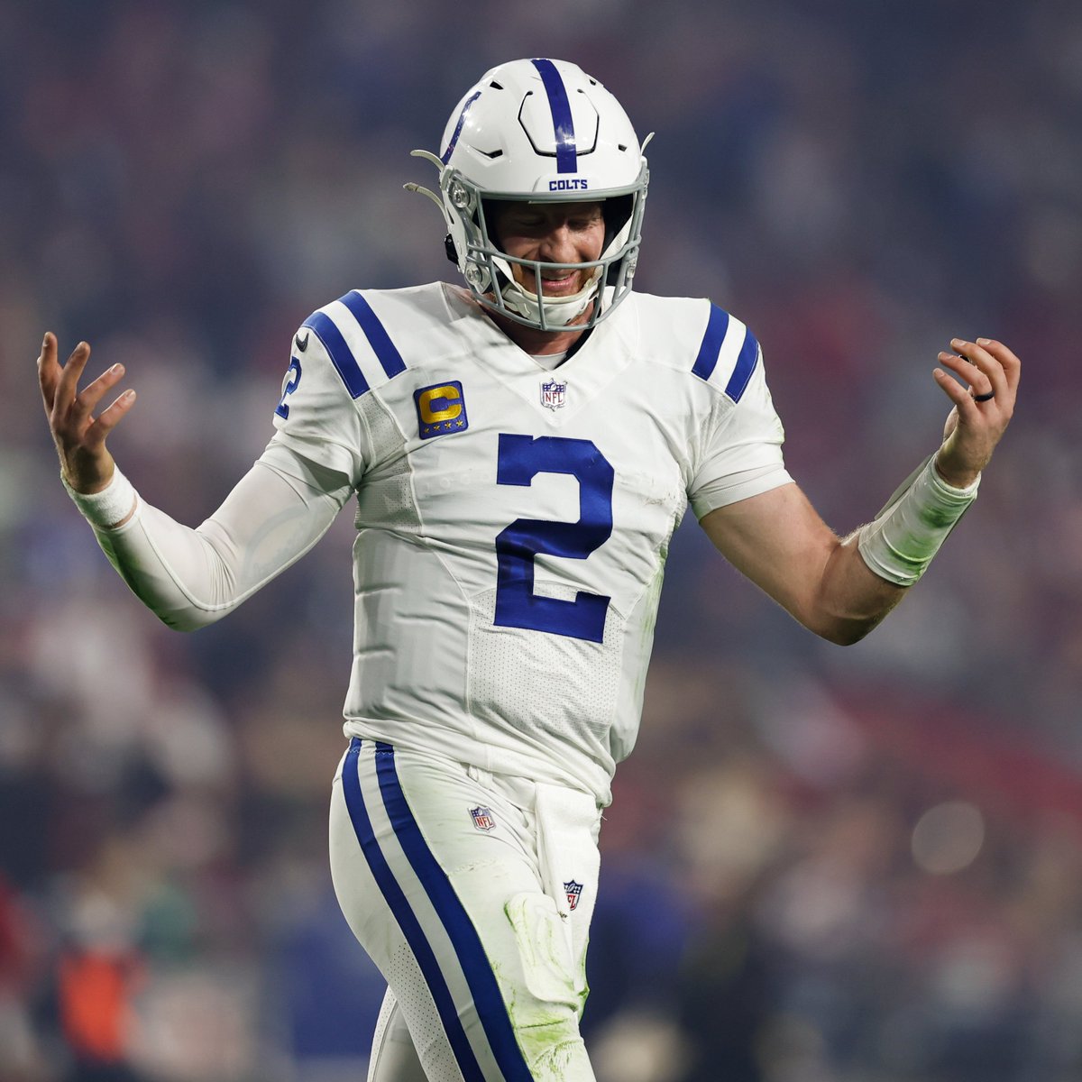 NFL's tweet image. 3-game win streak.
8-2 in their last 10 games.
Sitting atop the AFC wild card.

The @Colts mean business. #ForTheShoe