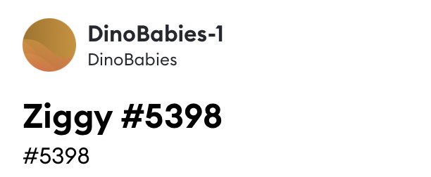 IsaiahVegaa's tweet photo. Bought my first NFT on 12/20 for .13ETH, excited to see where it goes. Confident in the roadmap  @dinobabiesNFT 🤞🏼 https://t.co/IssQY2BkH6