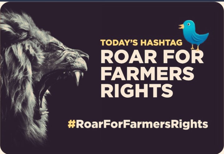 Raise your voice for Farmers Right...
#RoarForFarmersRights