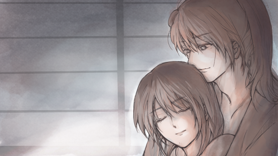 まめこ Al Twitter 二人が結ばれてプロポーズ成功した後の抜刀斎 前髪でお顔が隠れて見えなかったけど きっと幸せで満ち足りた表情だったんだろうな と 敢えて見せない監督の演出ニクイねえ るろうに剣心最終章thebeginning 佐藤健 有村架純 イラスト