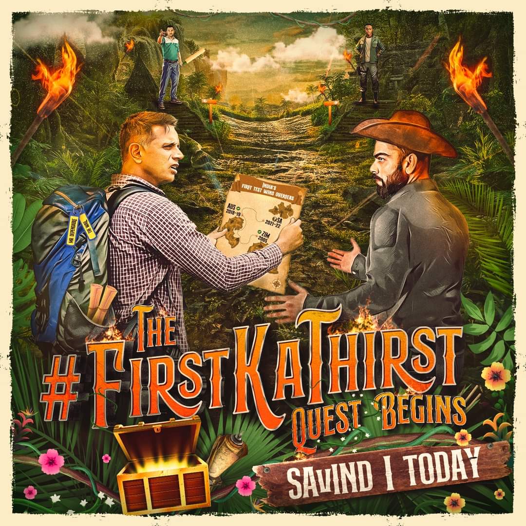 typicallymann's tweet image. Indian Cricket in Indiana Jones Avatar.. Terrific @StarSportsIndia 
#FirstKaThirst