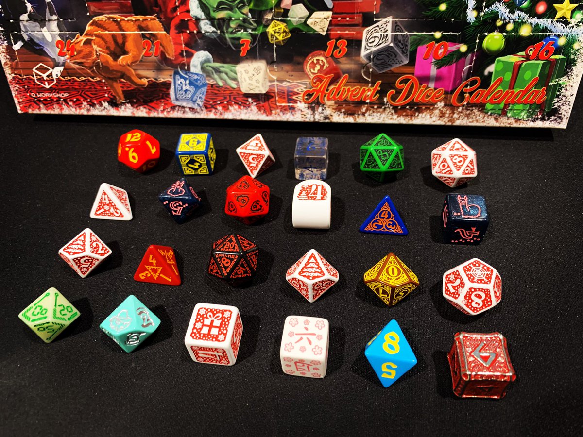 Thank you <a href="/CatMummyCGL/">Gee Ling</a> and <a href="/Unusualdice/">Q Workshop</a> for this awesome advent calendar! I have already jumped on your site to scope out the #llamadice 😹