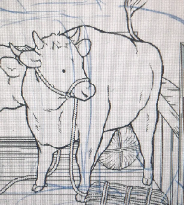 丑年ラストの原稿は牛を描くのに苦労しました。来年はもう少し早く仕上げるようにしたい。 