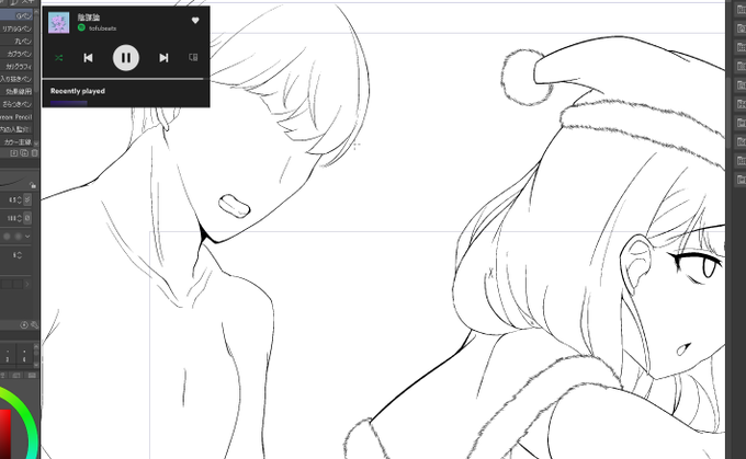 ぶつかり稽古描いてる 